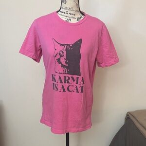 Karma is a Cat Cat Graphic T-Shirt
